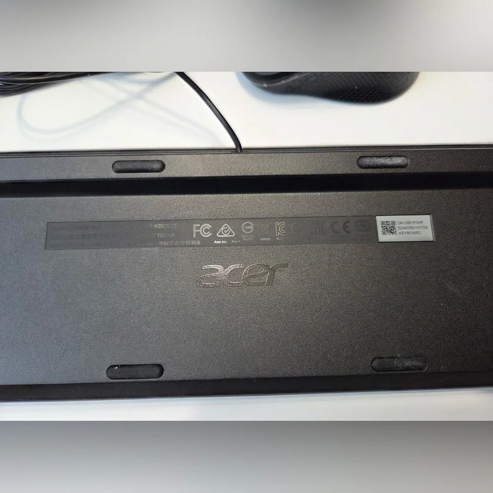 Acer USB Wired Low Profile Keyboard and Mouse ~ KBCR21 -